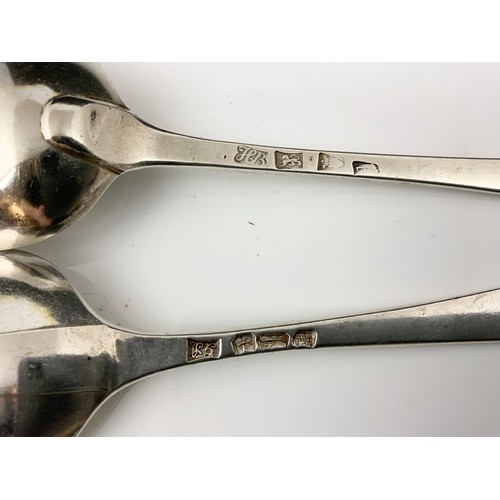 278 - HESTER BATEMAN SERVING SPOON WITH ANOTHER HALLMARKED SERVING SPOON 142g