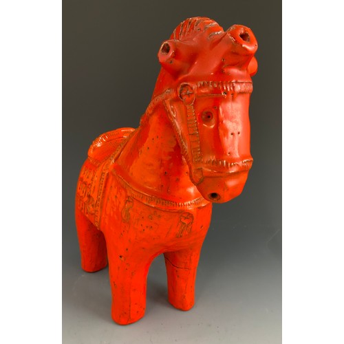 29 - ALDO LONDI FOR BITOSSI, CERAMIC HORSE, AF (repair to front leg) 32cm TALL