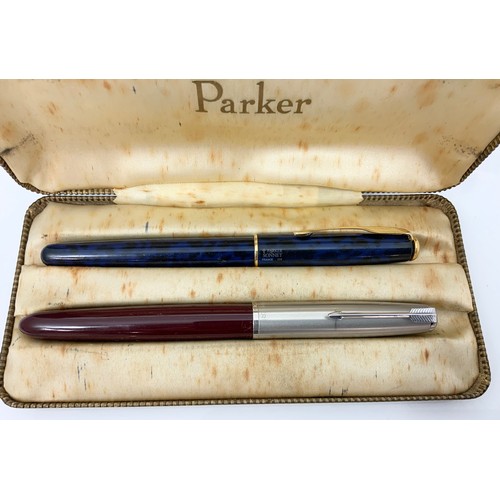 140 - NOVELTY PROPELLING PENCIL IN THE SHAPE OF A  PISTOL , BULLET LED HOLDER  & A PARKER SONNET  FOUNTAIN... 