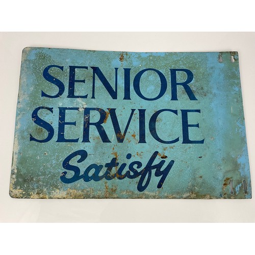 2 - SENIOR SERVICE DOUBLE SIDED TIN SIGN