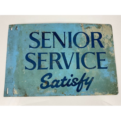 2 - SENIOR SERVICE DOUBLE SIDED TIN SIGN