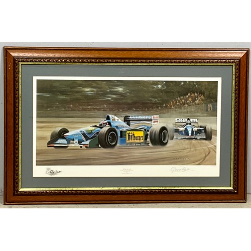 69 - LTD ED. GERALD COULSON PRINT NO. 249/500. ‘SETTING THE PACE’ A DUEL FOR THE CHAMPIONSHIP ADELAIDE 19... 
