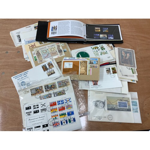 403 - MIXED STAMPS, INC. PROVINCIAL & TERRITORIAL FLAGS OF CANADA, UGANDA, GB FDC, & COMMONWEALTH FDC’S