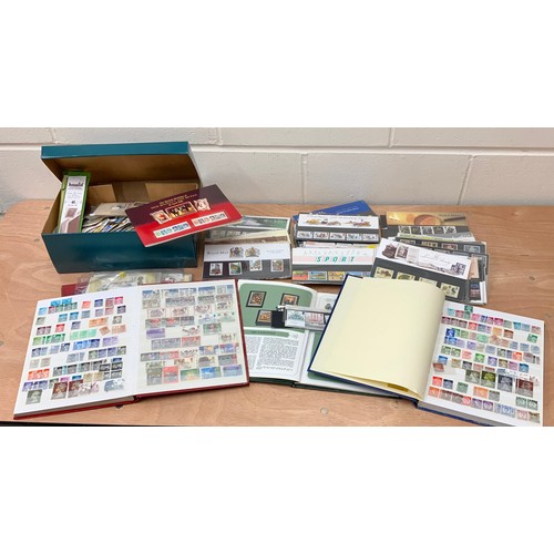 400 - STAMP INTEREST, A LARGE BOX OF STAMPS, INC. 90 PRESENTATION PACKS FROM LATE 1980’2-90S, WORLD, ON PA... 