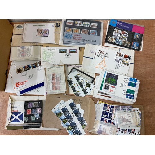 408 - BIG BOX OF PHILATELIC BUREAU SENDING OF STAMPS, FDC’S CARDS ETC, MANY 3 OF EACH, 1960-70’S STILL IN ... 