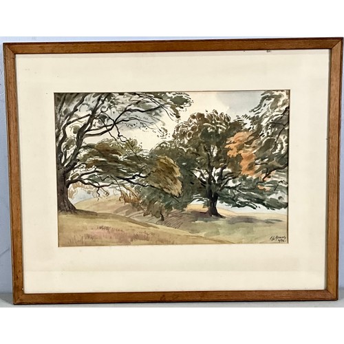 27 - 3 WATERCOLOURS SIGNED CEDRIC KENNEDY T/W A SIMILAR STYLE WATERCOLOUR SIGNED SHEILA DUTTON ALL DEPICT... 