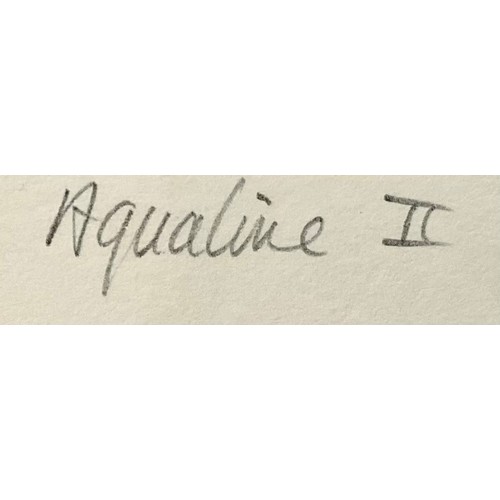 54 - ‘AQUALINE I’ ARTIST PROOF AND ‘AQUALINE II’ NUMBERED PRINT 64/120 SIGNED JAN KING. BOTH 64cm x 46cm