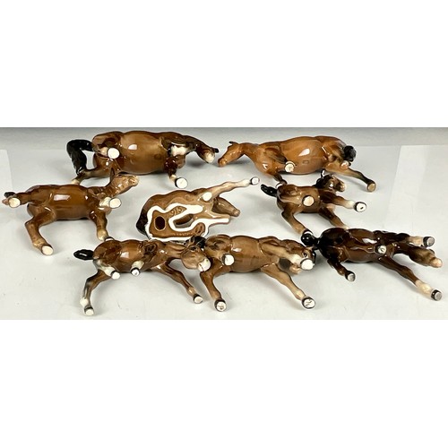 185 - MISC. BESWICK HORSE FIGURES, BAY COLOUR