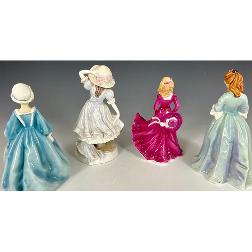 194 - ROYAL WORCESTER FIGURINES INC. GRANDMOTHERS DRESS, GRANDMAS BONNET, REBECCA AND SWEET ANNE