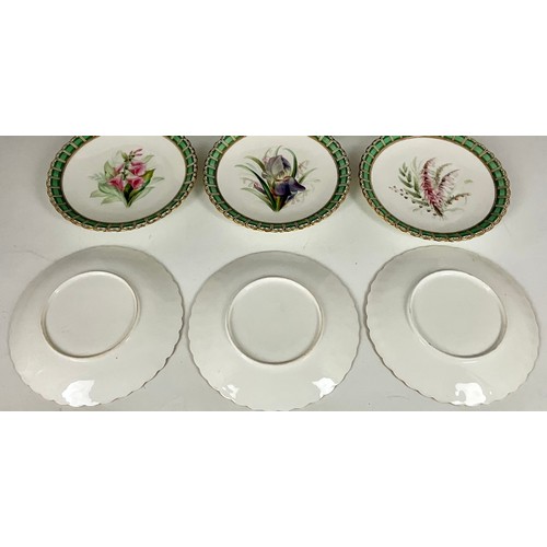 281 - TWO PART SETS OF ROYAL WORCESTER HAND PAINTED DESSERT PLATES AND COMPORTS