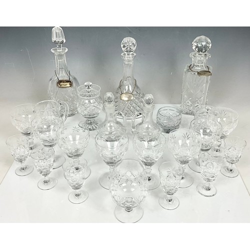 310 - LEAD CRYSTAL GLASSES AND DECANTERS TOGETHER WITH OTHER GLASS WARE