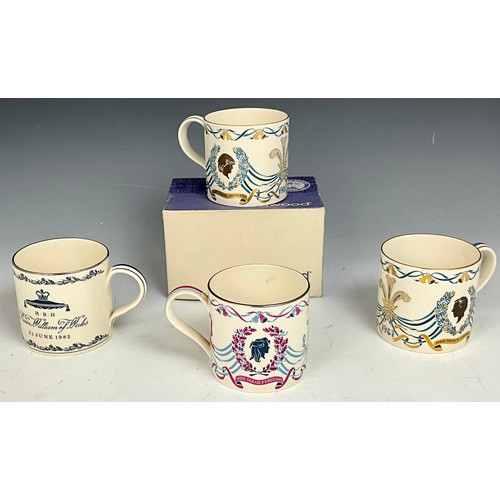 225 - RICHARD GUYATT FOR WEDGWOOD, COMMEMORATIVE TANKARD IN BOX AND 3 OTHERS UNBOXED