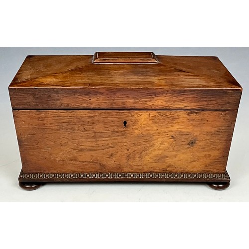 456 - TEA CADDY WITH FITTED INTERIOR