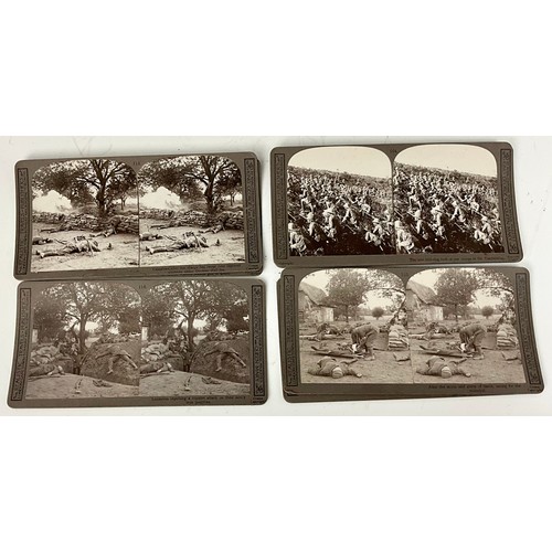 429 - BOXED AND OTHER STEREOSCOPE CARDS, MOSTLY J.LOWE, KIDDERMINSTER WITH OTHER NON COMMERCIAL INC. MILIT... 