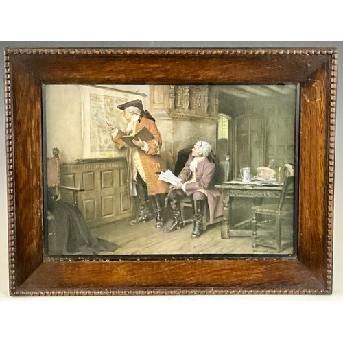 66 - AFTER E.M.BENNETT, PR. OAK FRAMED LOUIS WOLFF PRINTS, approx. 36 X 25 cm