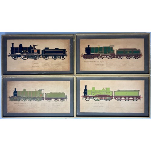 260 - 7 BRADEX RAILWAY PLATES & 4 RAILWAY LOCOMOTIVE PRINTS