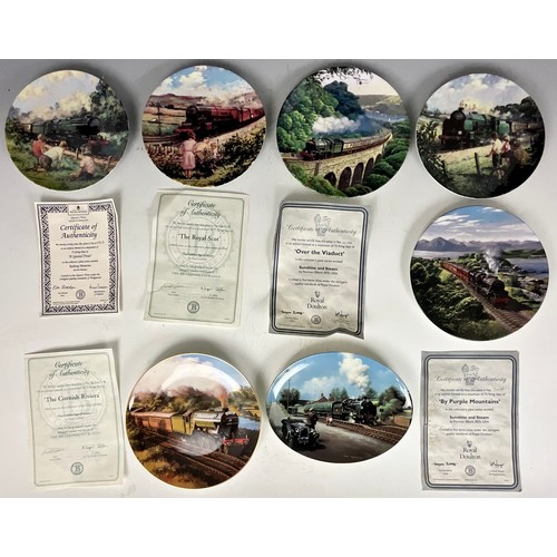 260 - 7 BRADEX RAILWAY PLATES & 4 RAILWAY LOCOMOTIVE PRINTS