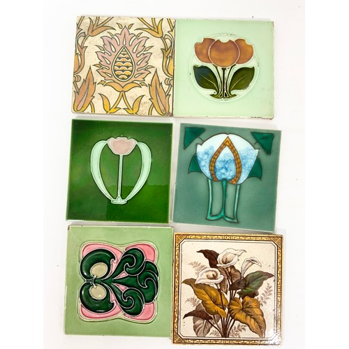 241 - 12 ART NOUVEAU STYLE TILES