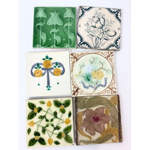 241 - 12 ART NOUVEAU STYLE TILES