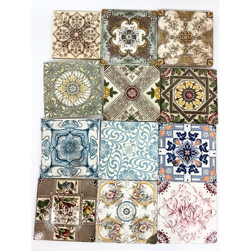 249 - 20 VINTAGE / ANTIQUE PATTERNED TILES