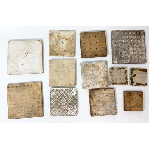 250 - 12 VINTAGE / ANTIQUE PATTERNED TILES