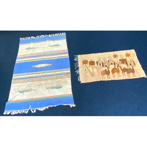 786 - 2 IMPORTED RUGS / MATS LARGEST 195cm x126cm