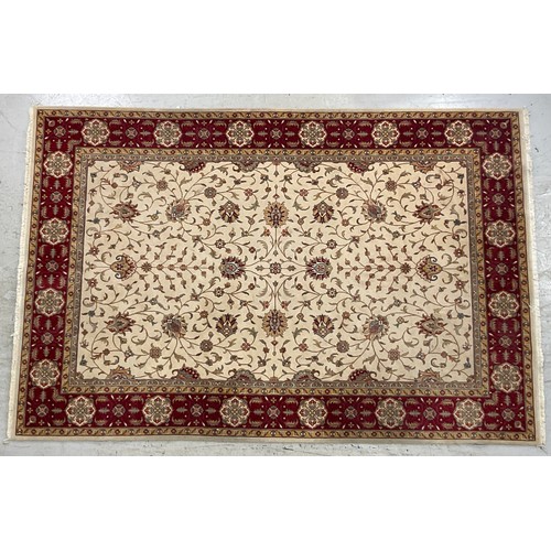 785 - MODERN RED GROUND RUG, APPROX. 290 X 194 cm