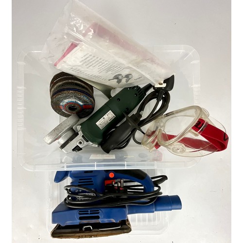 602 - METABO ELECTRIC ANGLE GRINDER WITH ACCESSORIES AND DRAPER ELECTRIC SANDER