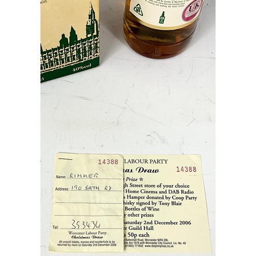 13 - A BOTTLE OF HOUSE OF COMMONS WHISKY SIGNED BY TONY BLAIR