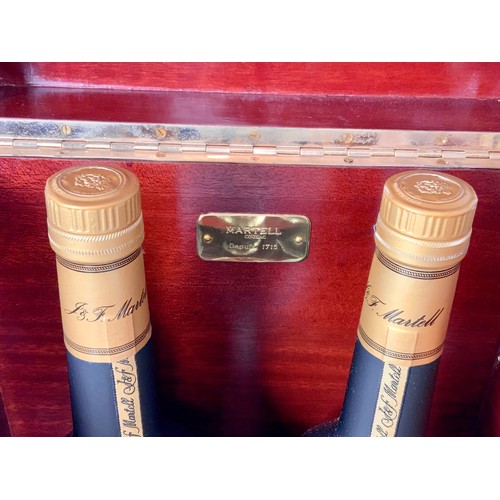 70 - MARTELL BRANDY PRESENTATION BOX HAVING FITTED INTERIOR WITH 2 BOTTLES MARTELL MEDALLION BRANDY AND 8... 