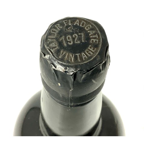 45 - BOTTLE OF VINTAGE PORT MARKED 1927 TAYLOR FLADGATE TO CAPSULE