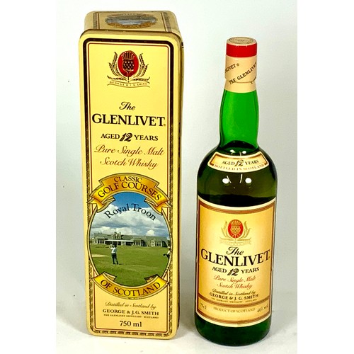 10 - THE GLENLIVET CLASSIC GOLF COURSES, ROYAL TROON, 12 YEAR OLD SINGLE MALT SCOTCH WHISKY IN PRESENTATI... 