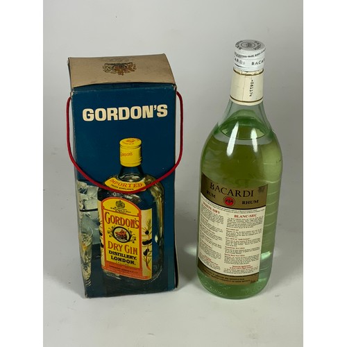 50 - IMPORTED GORDON’S GIN IN PRESENTATION BOX AND ONE BOTTLE OF BACARDI