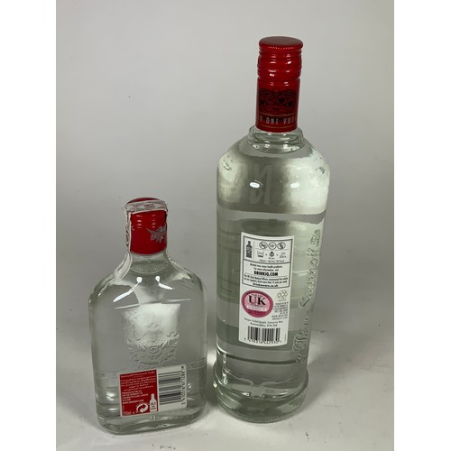 57 - 1 LITRE AND 350 ML BOTTLES SMIRNOFF VODKA