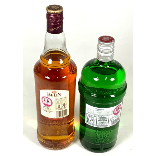 23 - 1 LITRE BOTTLES OF BELLS WHISKY AND TANQUERAY GIN