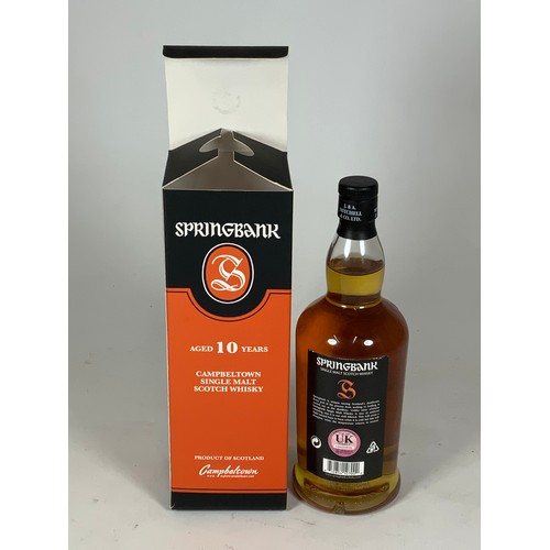 29 - SPRINGBANK AGED 10 YEARS CAMPBELTOWN SINGLE MALT SCOTCH WHISKY, 46% 70 cl, PRESENTATION BOX