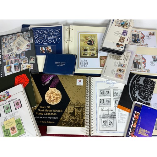 488 - STAMP INTEREST LONDON 2012 GOLD MEDAL WINNERS STAMP COLLECTION COMPENDIUM, PLUS COLLECTION OF ROYAL ... 