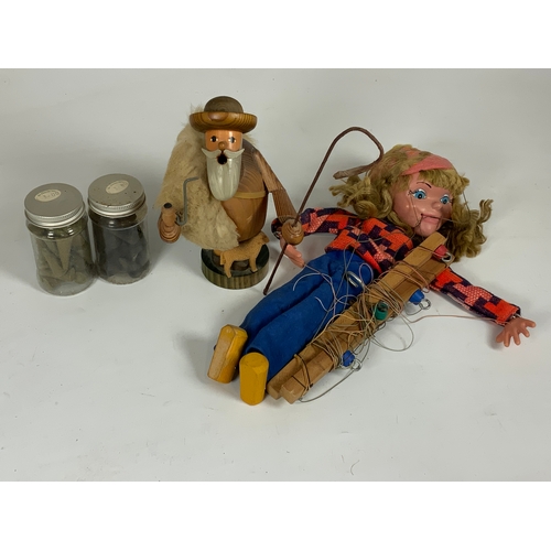 68 - TRADITIONAL GERMAN ‘SMOKER’  PUPPET & A PELHAM PUPPET