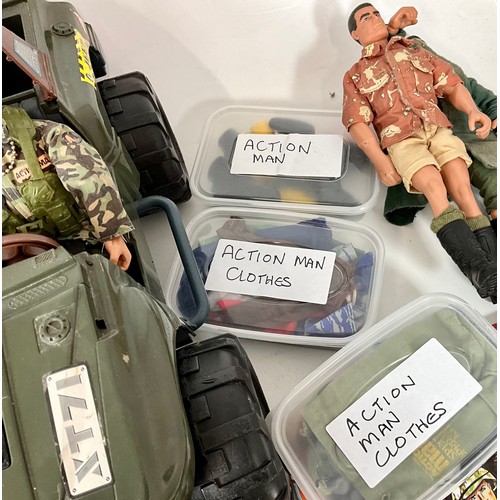 73 - MISC. ACTION MAN FIGURES T/W JEEP, MOTORCYCLE AND ACCESSORIES