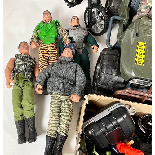 73 - MISC. ACTION MAN FIGURES T/W JEEP, MOTORCYCLE AND ACCESSORIES