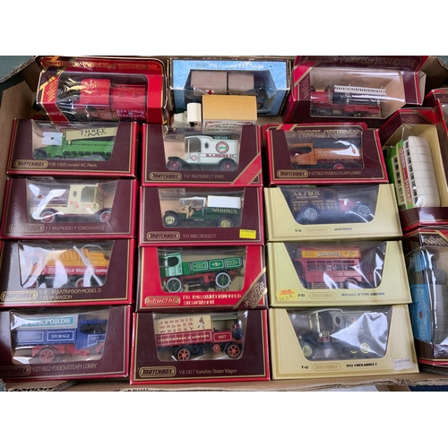 119 - LESNEY YESTERYEARS, 19 RED & STRAW BOXED MODELS,  INC CROSSLEY RAF AMBULANCE