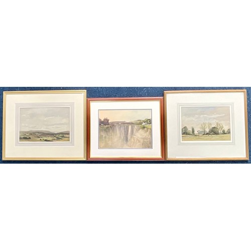 39 - 3 x WATERCOLOURS SIGNED E.T. HOLDING - ‘DARTMOOR’ 38cm x 25cm, ‘DOROTHEA QUARRY’ 38cm x 28CM AND ‘RI... 