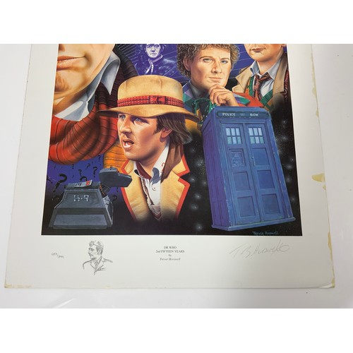 530 - TWO DR WHO PRINTS, 1ST FIFTEEN YEARS BY TREVOR HORSWELL, 057/399 SIGNED BY ARTIST, & 2ND FIFTEEN YEA... 