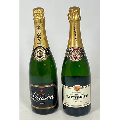 121 - 2 BOTTLES CHAMPAGNE, TATTINGER AND LANSON