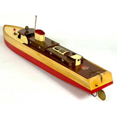 92 - A VERY GOOD BOWMAN MODELS LIMITED STEAM BOAT, SEA-JAY. IN ORIGINAL BOX, APPEARS TO HAVE HAD LIMITED ... 