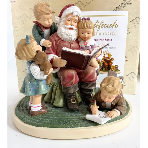 183 - TWO BOXED GOEBEL HUMMEL FIGURE GROUPS  STORYTIME WITH SANTA  & CHRISTMAS FUN