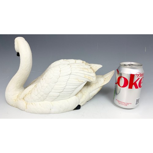 145 - A GOEBEL , W. GERMANY, 1984 PORCELAIN FIGURE TITLED 'MUTE SWAN'. LIMITED EDITION OF 1000, NUMBER 108... 