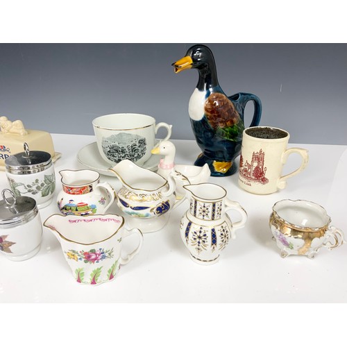 227 - ROYAL WORCESTER JUGS, EGG CODDLERS, LURPACK DISH ,  TOASTRACK, MALVERN TRANSFERWARE ETC