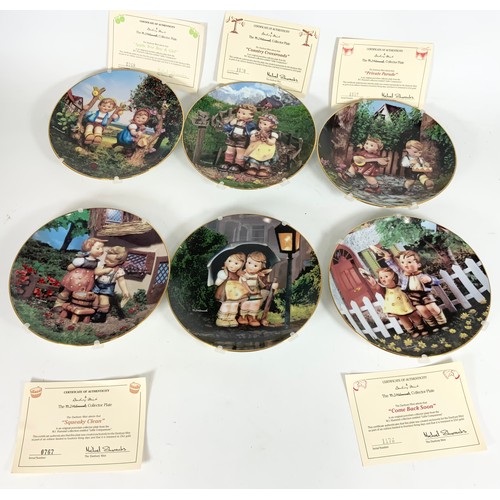 211 - GOEBEL HUMMEL COLLECTION PLATES , TRINKET BOX, BOXED BELL ETC