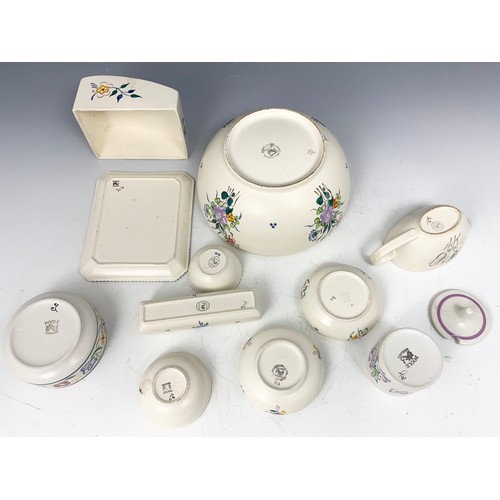 218 - POOLE POTTERY INC CHEESE DISH , FRUIT BOWL ETC